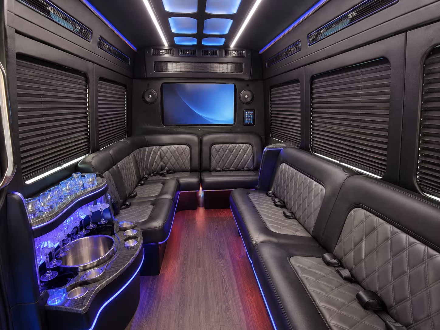 palm coast party bus interior